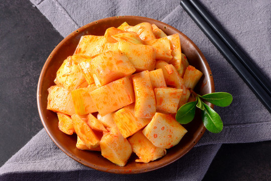 高清紅油竹筍