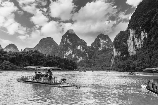 黑白山水風(fēng)景