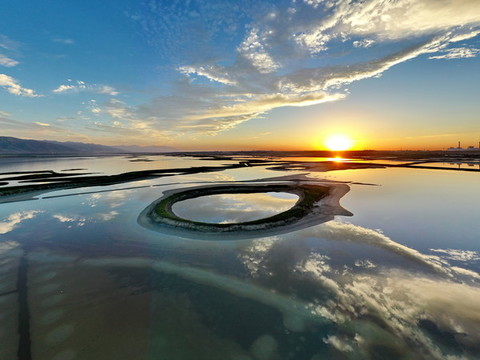 鹽湖夕陽4