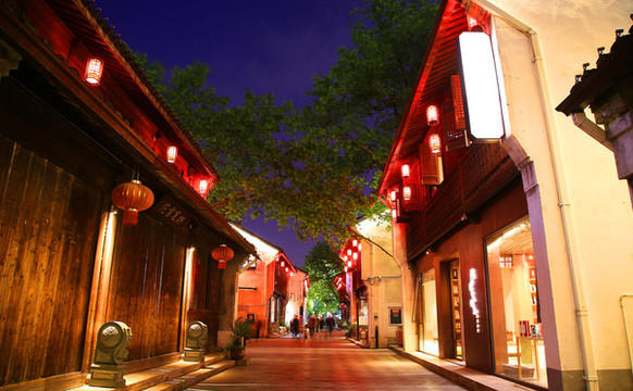 杭州桥西历史街区夜景