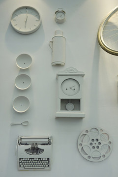 上世紀老物件古董家具展示文化墻