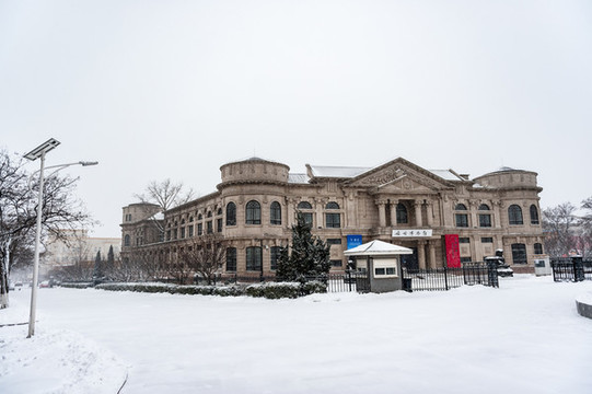 旅順博物館雪后景色
