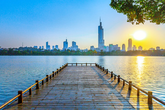 南京玄武湖風(fēng)光全景