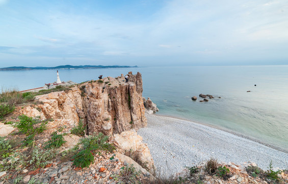 海邊海島漁村風光