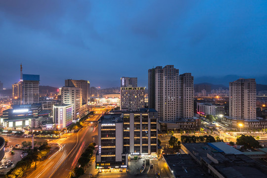 福州市火車站附近夜景