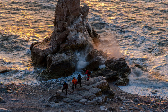 海島海邊礁石風光