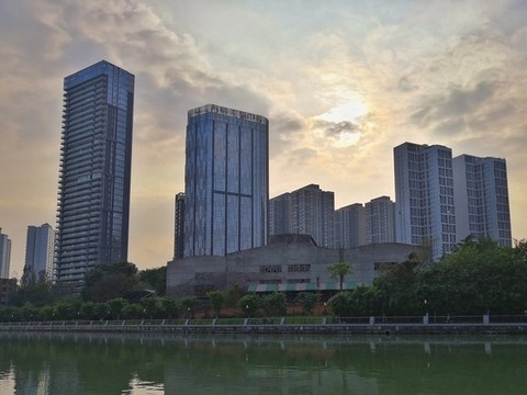 城市黃昏