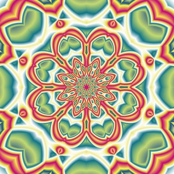 五彩花抽象圖案