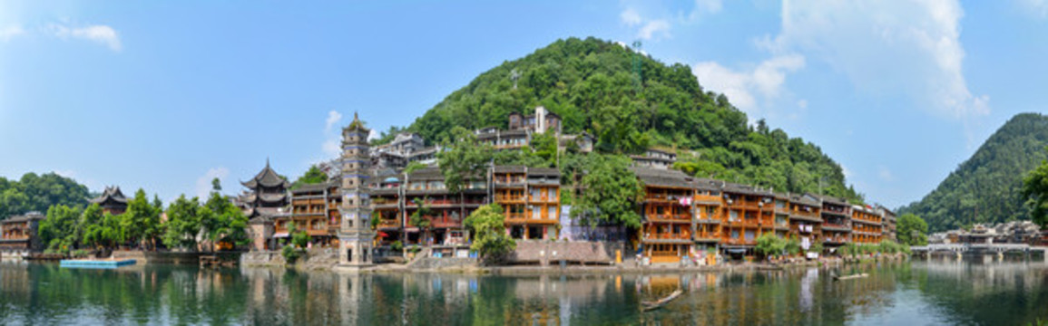 湖南湘西鳳凰古城夏日風(fēng)光