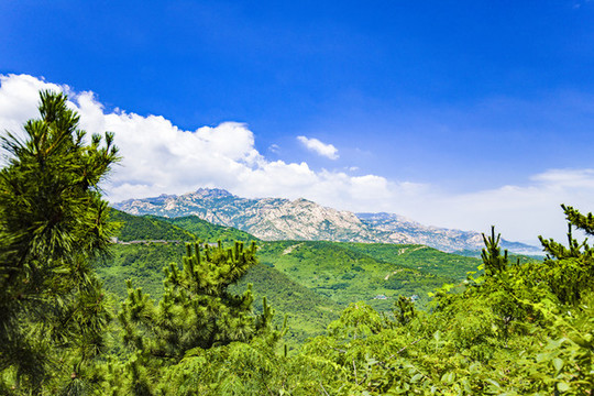 藍天白云高山大海嶗山