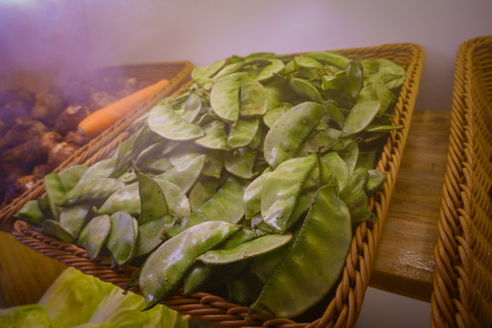 冷風(fēng)柜中的豆莢