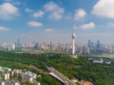 武漢夏日城市航拍迷人風(fēng)光