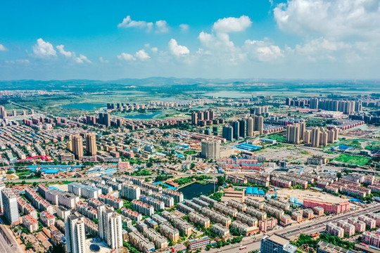 航拍淮北市城市風光