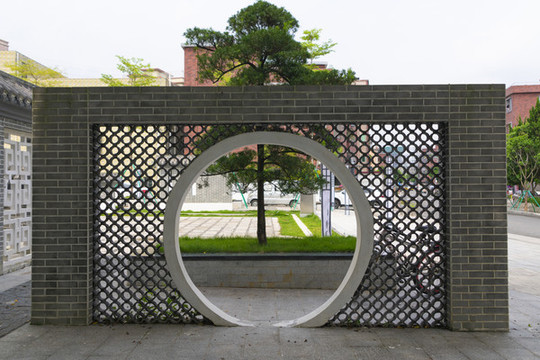 中式鏤空墻