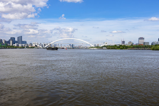 上海盧浦大橋風光