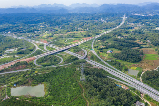 高速公路航拍