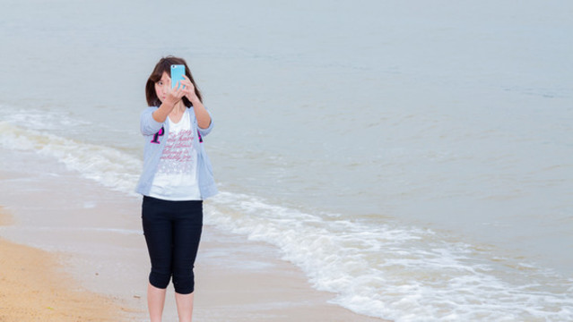 海邊自拍