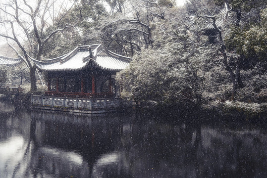 江南園林雪景