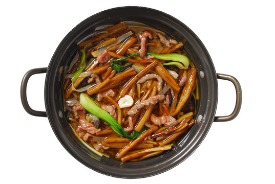 油燜菌菇牛肉