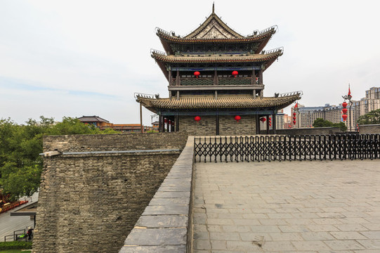 中國陜西省西安市明城墻風(fēng)光