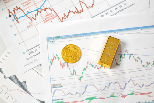金幣黃金與趨勢(shì)圖