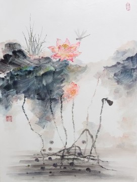 寫意荷花