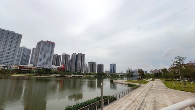 南沙濱海城市蕉門河萬達廣場河岸