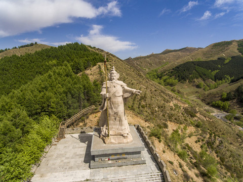 航拍雁門關(guān)楊六郎像