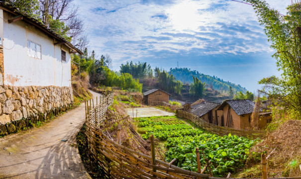 冬日山村