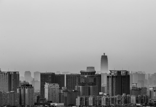 城市建筑黑白風(fēng)光攝影圖