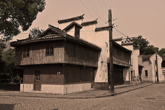 鄉(xiāng)村古鎮(zhèn)民居老照片