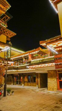 獨克宗古城夜景