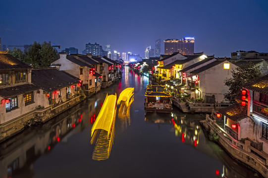古運河高清夜景