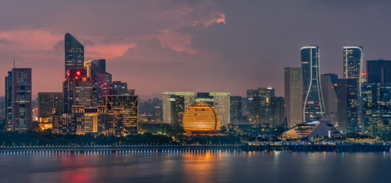 杭州錢江新城夜景