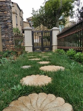 私家花園圓形汀步