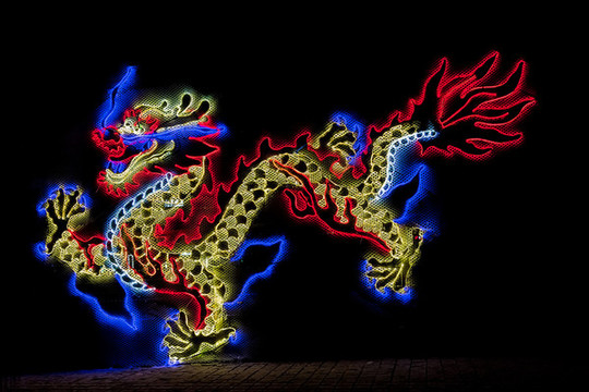 彩燈卡通龍燈中國龍