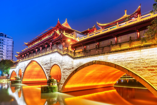 成都安順廊橋夜景