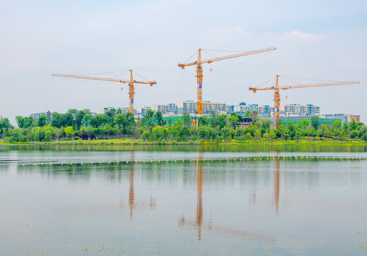 成都市錦城湖公園的風(fēng)光