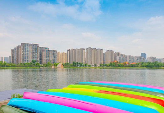 成都市錦城湖公園的風(fēng)光
