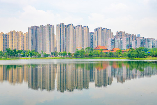 成都市錦城湖公園的風(fēng)光