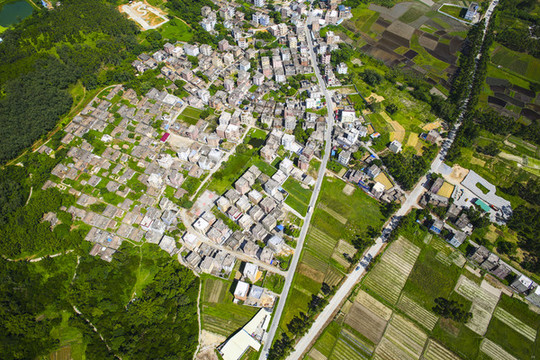 俯拍鄉(xiāng)村