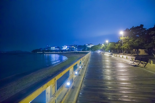 青島海濱風(fēng)光夜景