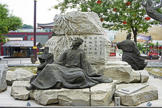 大唐不夜城唐代名人雕塑