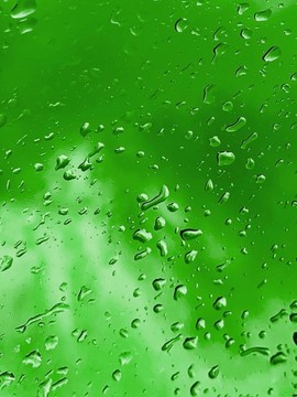 玻璃上的雨滴
