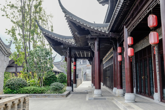 長(zhǎng)卷中式建筑景觀