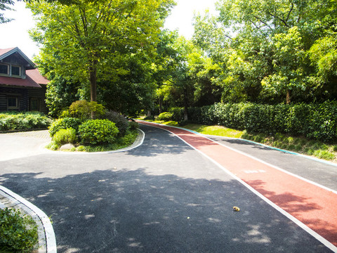 體育公園一角上海小木屋