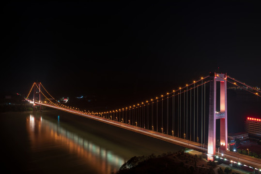宜昌長江公路大橋夜景
