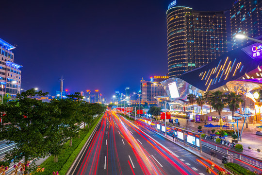 廣西第一路南寧民族大道夜景