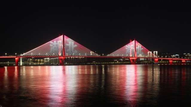 武漢長江二橋夜景