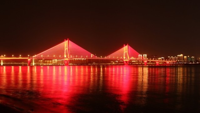 武漢長江二橋夜景